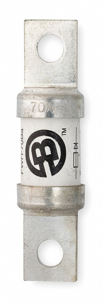 Semiconductor Fuse: FWH Series, Fast-Acting, 70 A, 500 V AC, 500 V DC DC Volt Rating, Non-Indicating
