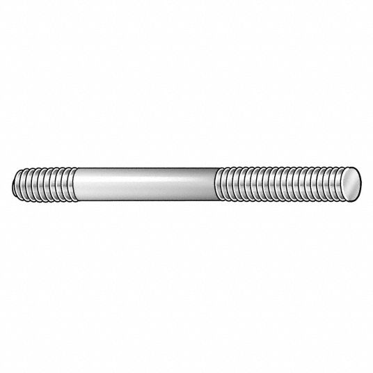 TECO DoubleEnd Threaded Stud Steel, Grade 5, Black Oxide, 80 mm Lg