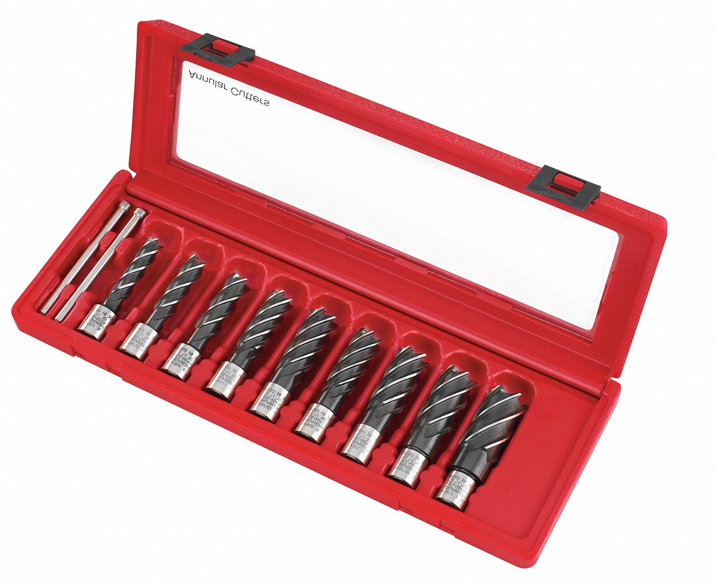 MILWAUKEE 9PC Annular Cutter Set, 2 in Cutting Depth, High Speed Steel
