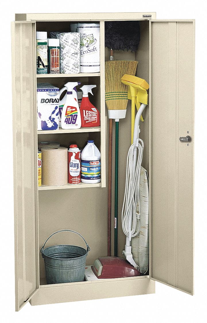 Sandusky Commercial Storage Cabinet Putty 66 H X 30 W X 15 D