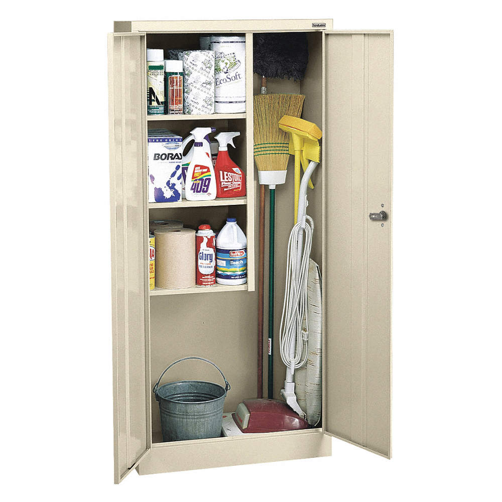 Sandusky Commercial Storage Cabinet Putty 66 H X 30 W X 15 D