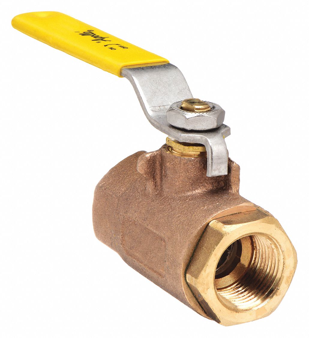 MANUAL TWO-WAY BALL VALVE: 1 IN, BRONZE, STRAIGHT, FNPT X FNPT, 600 PSI MAX