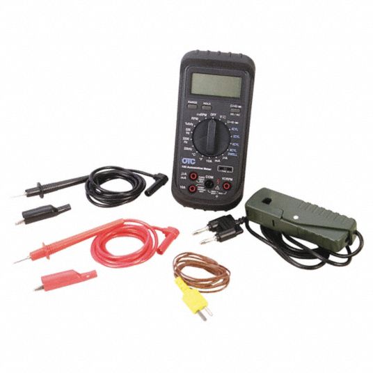 OTC Automotive Multimeter: Multimeter Kit, Digital, No Connectivity, 2 1/4  in Overall Ht, 100