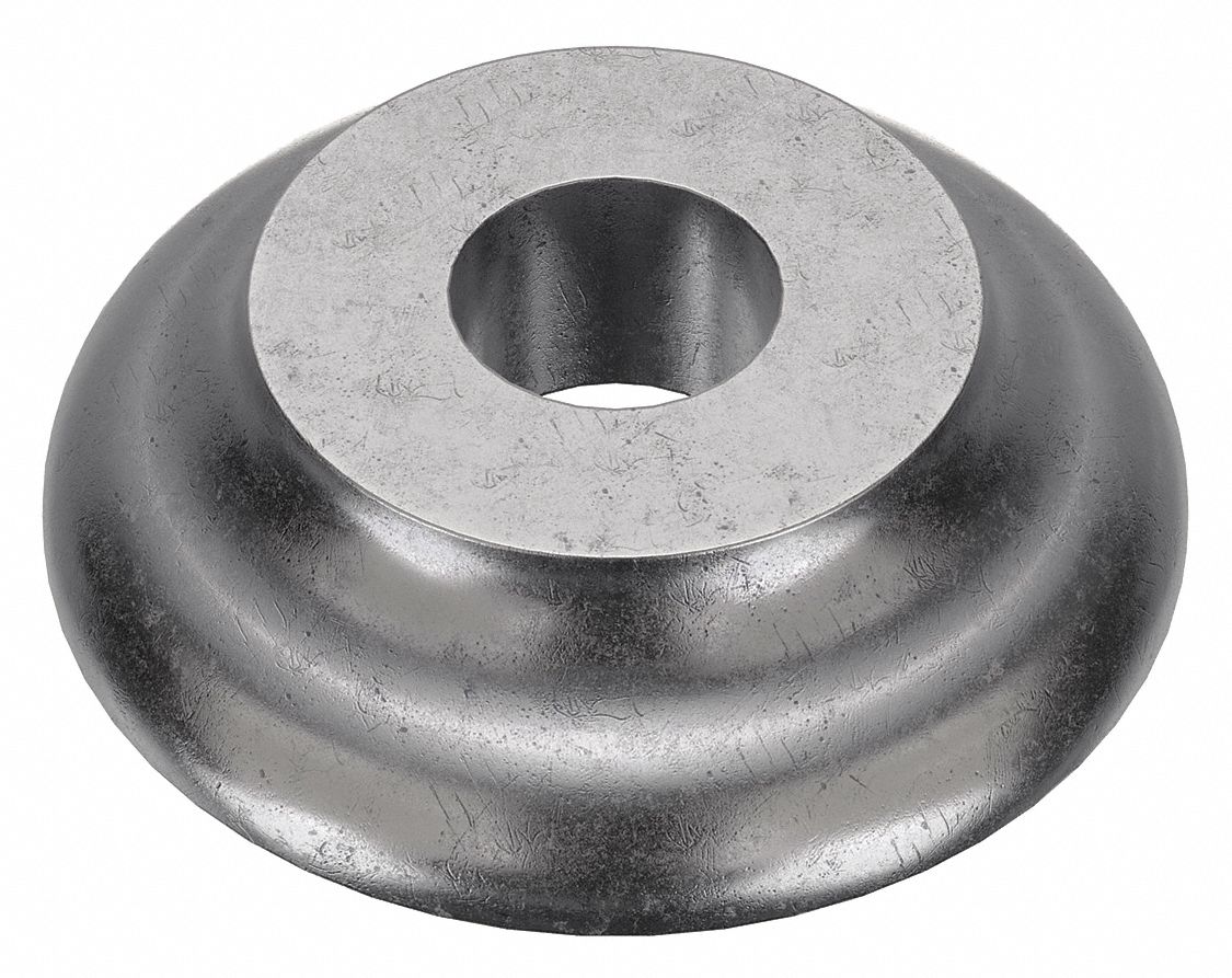 Ogee Washer: Hot Dipped Galvanized, Cast Iron, 1 in Screw Sz, 4 in Bottom Dia, 10 PK