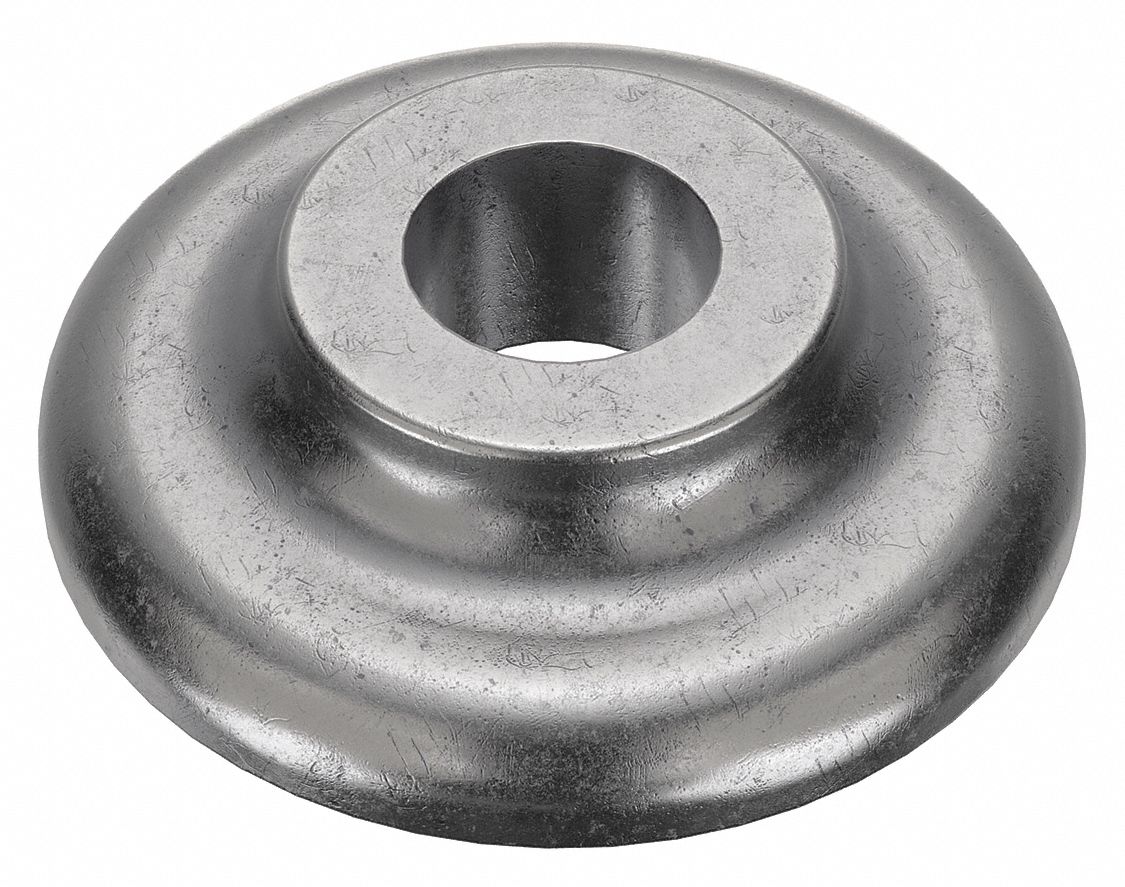 Ogee Washer: Hot Dipped Galvanized, Cast Iron, 1 1/8 in Screw Sz, 4 1/4 in Bottom Dia, 10 PK