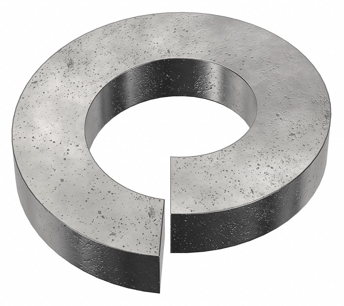 Split Lock Washer: Steel, 7/16 in Screw Sz, 7/16 in Max. Inside Dia, 9/64 in Max Thick, 100 PK