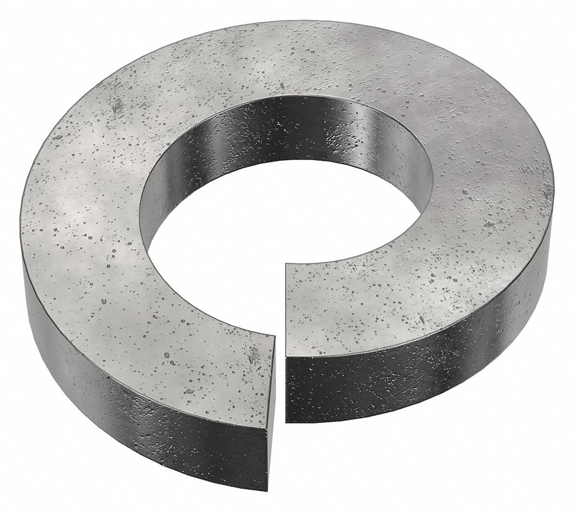 Split Lock Washer: Steel, 1/2 in Screw Sz, 1/2 in Max. Inside Dia, 15/16 in Max. Outside Dia, 50 PK