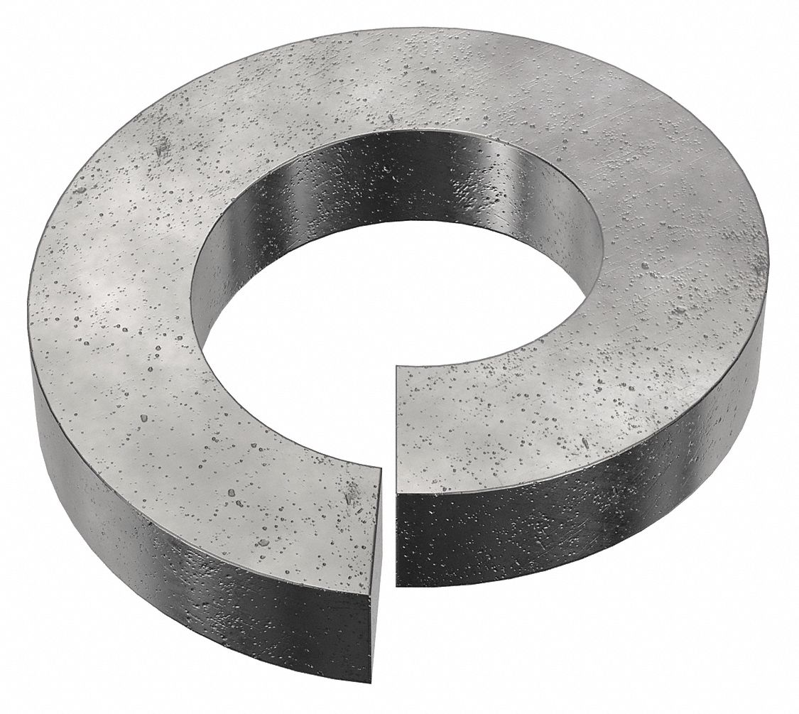 Split Lock Washer: Steel, 9/16 in Screw Sz, 9/16 in Max. Inside Dia, 3/16 in Max Thick, 50 PK