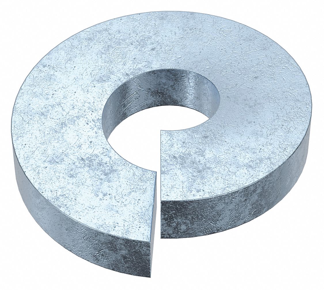 Split Lock Washer: Steel, 5/8 in Screw Sz, 5/8 in Max. Inside Dia, 1 5/32 in Max. Outside Dia, 25 PK