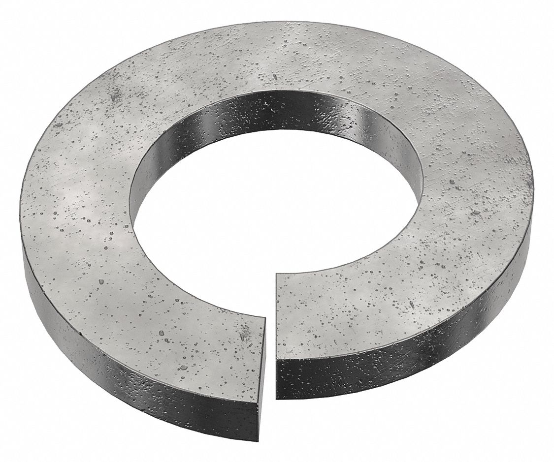 Split Lock Washer: Steel, 7/16 in Screw Sz, 7/16 in Max. Inside Dia, 5/64 in Max Thick, 50 PK