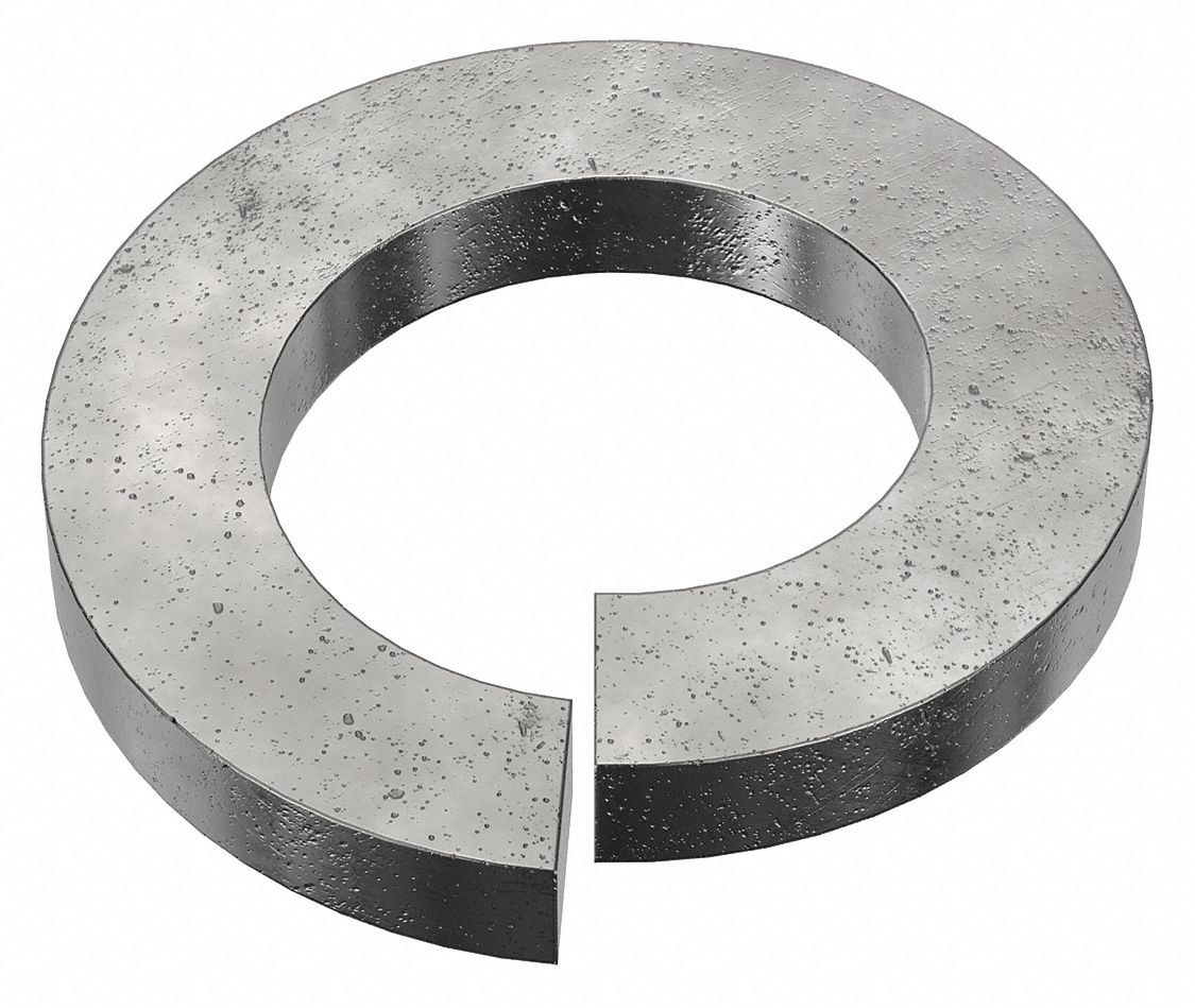 Split Lock Washer: Steel, 7/8 in Screw Sz, 7/8 in Max. Inside Dia, 11/64 in Max Thick, 25 PK