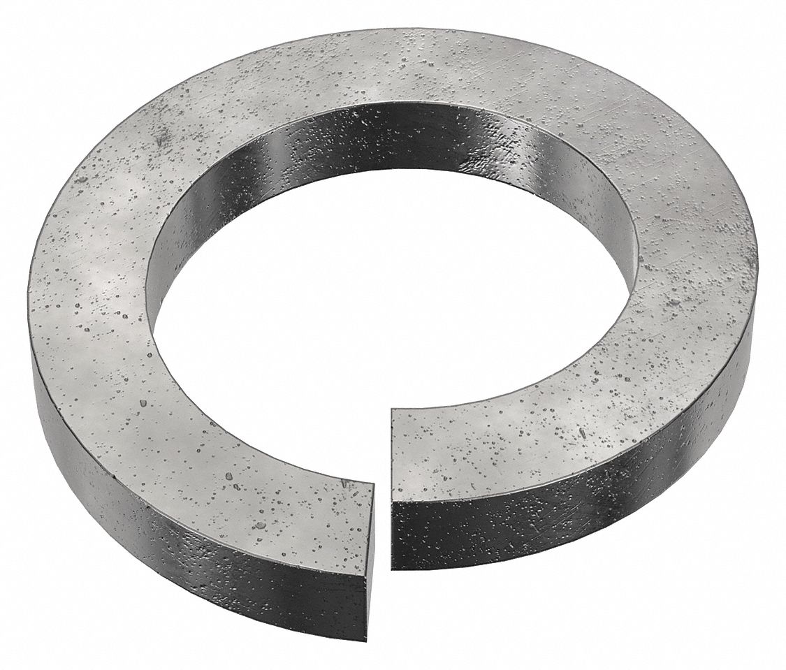 Split Lock Washer: Steel, 1 3/4 in Screw Sz, 1 49/64 in Max. Inside Dia, 11/32 in Max Thick, 10 PK