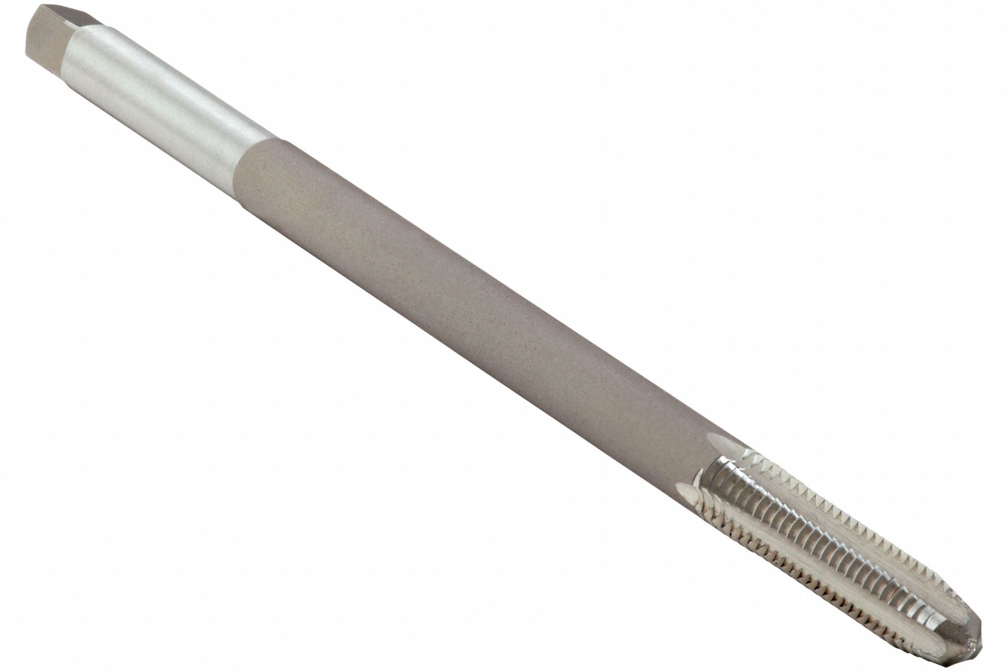 STRAIGHT FLUTE TAP, #10-24 THREAD, ⅞ IN THREAD L, 6 IN LENGTH, PLUG, 4 FLUTES