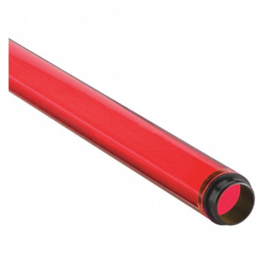 Fladen Luminous tube 1m Red 8mm 8mm gummislange i selvlysende