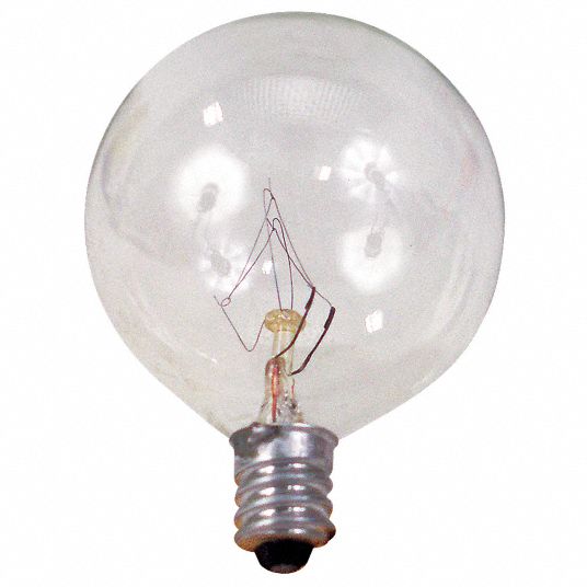 Ge Current Incandescent Bulb G16 5 Candelabra Screw E12 Lumens 220 Lm Watts 25w 6v665 25gc Grainger