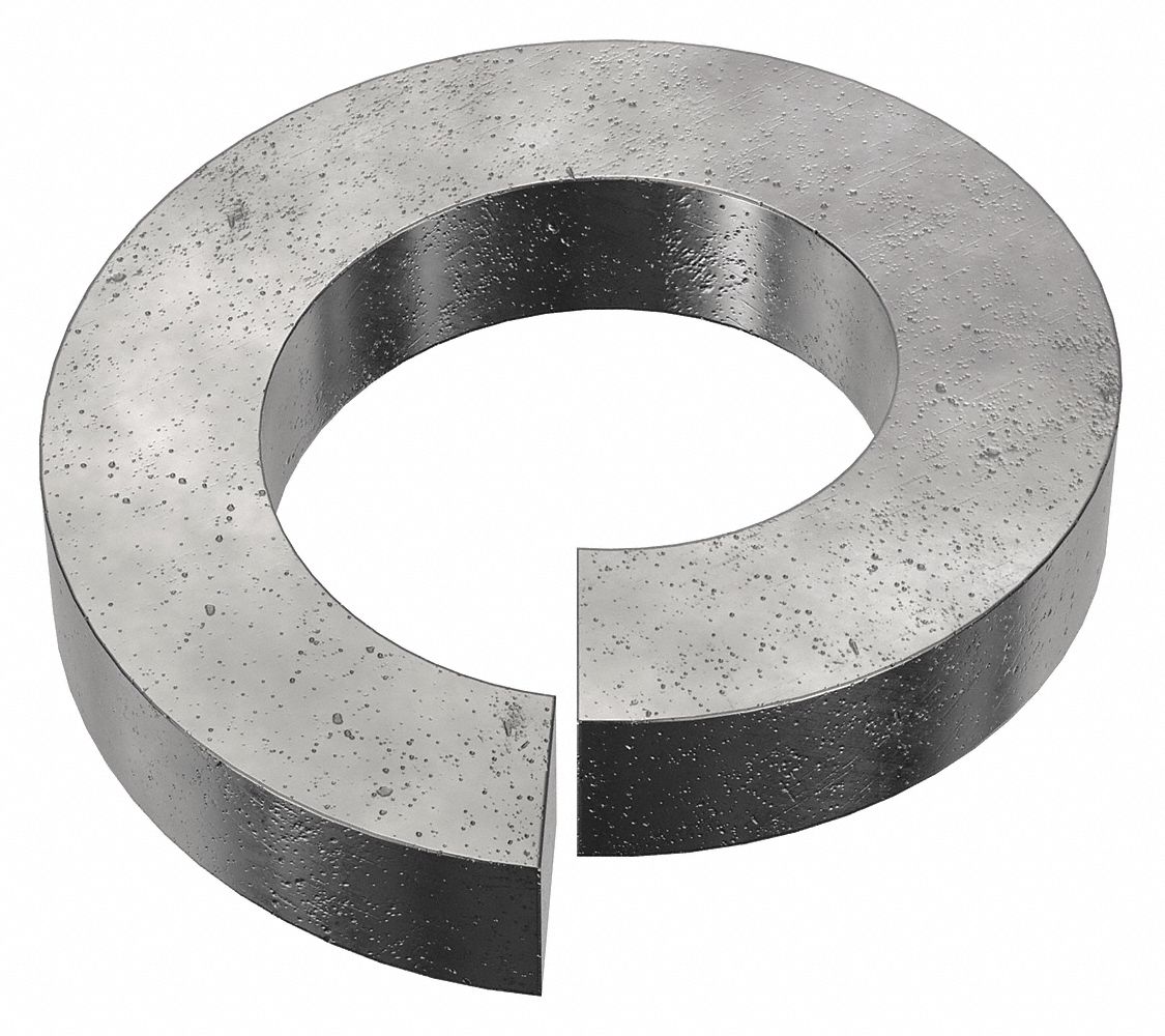Split Lock Washer: Steel, 9/16 in Screw Sz, 9/16 in Max. Inside Dia, 11/64 in Max Thick, 50 PK