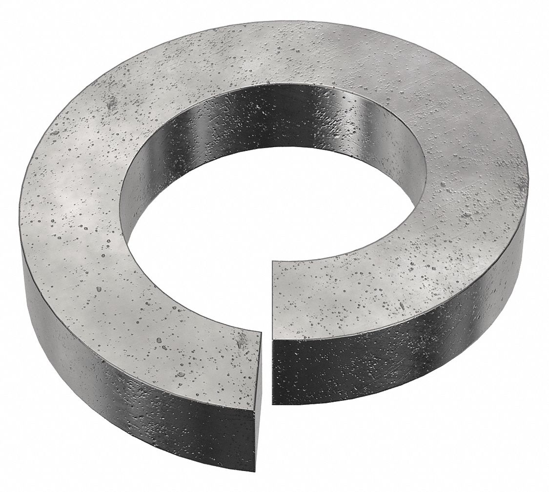 Split Lock Washer: Steel, 7/8 in Screw Sz, 7/8 in Max. Inside Dia, 17/64 in Max Thick, 25 PK