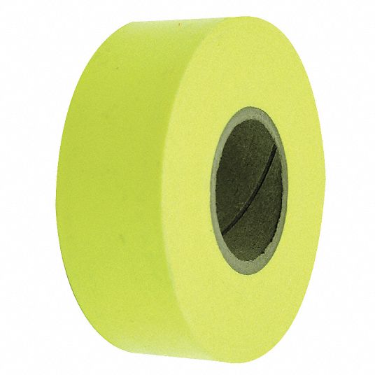 Flagging Tape, Yellow, 1 3/16 in x 300 ft Grainger