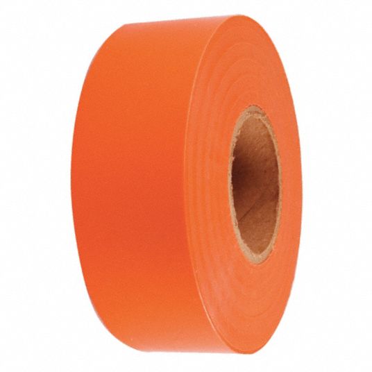 Orange, 1 3/16 in Roll Wd, Flagging Tape 1EC251EC25 Grainger