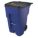 TRASH CAN,95 GAL.,BLUE,PLASTIC