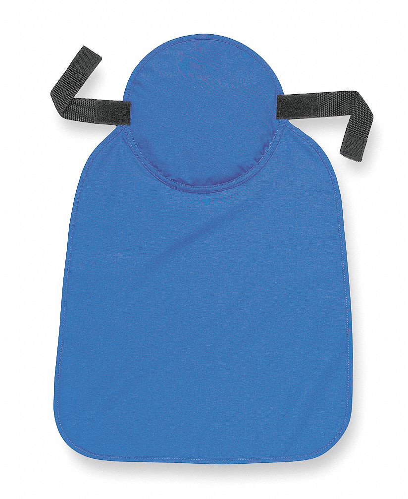 HARD HAT PAD W/ NECK SHADE, 9 3/4 X 12 1/5 IN, COTTON, ACRYLIC POLYMER, BLUE