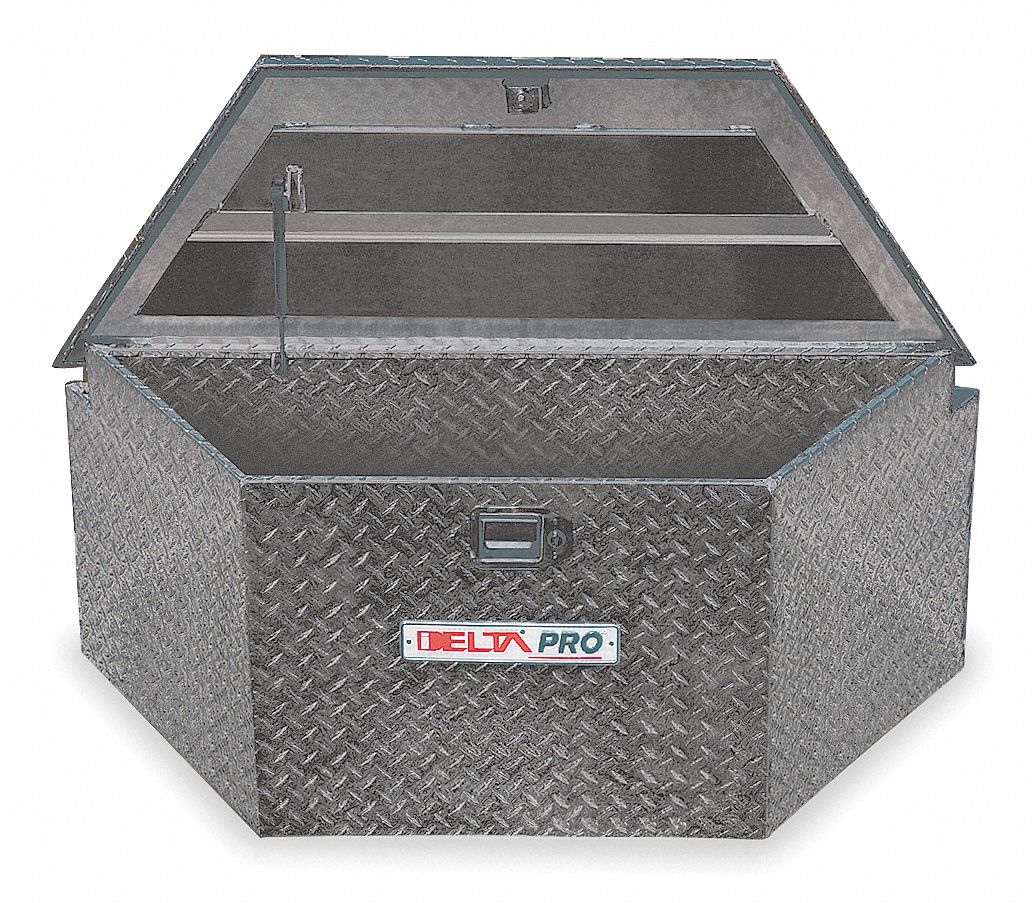 DELTA PRO Aluminum Trailer Tongue Box, Black, Single, 6.1 cu. ft.   Truck Boxes   1EC94|416002