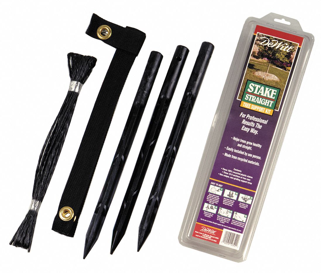 TREE STAKE KIT,POLYPROPYLENE,BLACK