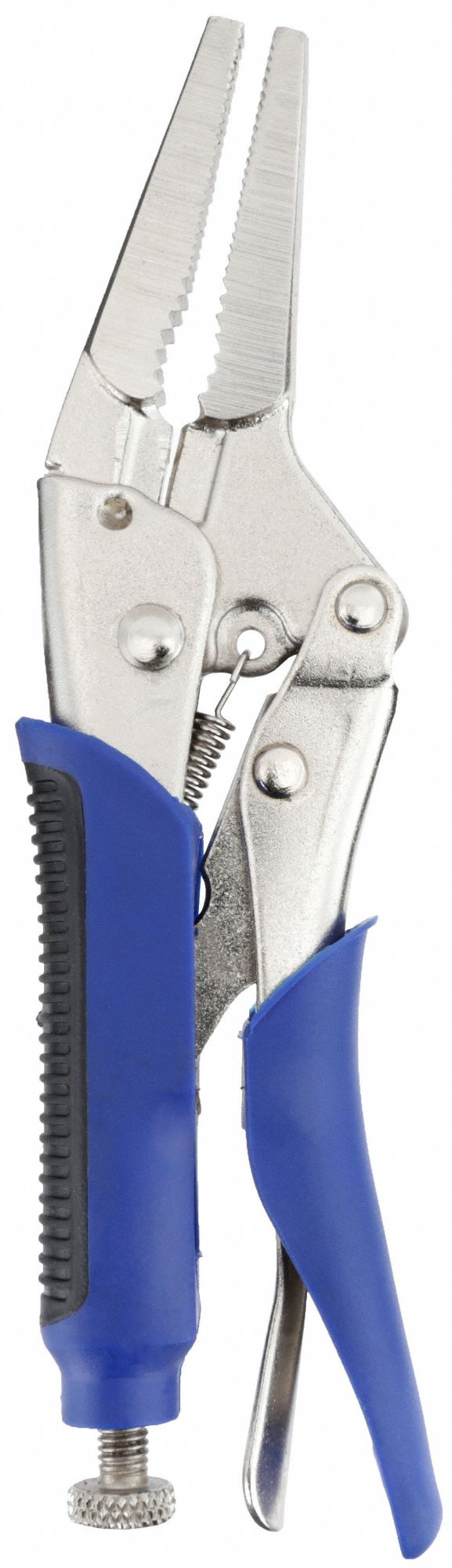LOCKING PLIER, LONG NOSE, QUICK RELEASE, 2 IN MAX JAW OPENING, 6 IN OVERALL L, 1¾ IN JAW L