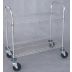 Utility Carts with Shallow Lipped Wire Shelves