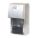 TOILET PAPER DISPENSER, STANDARD CORE, VERTICAL DOUBLE ROLL, STEEL, SILVER
