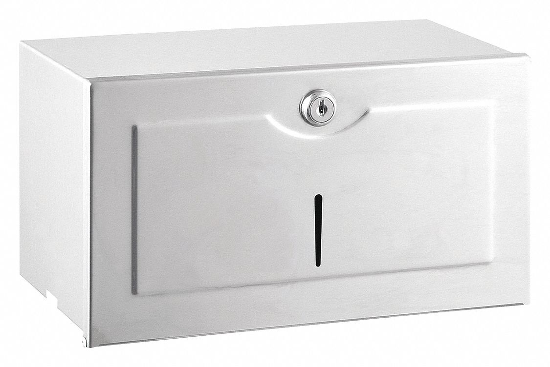 DISTRIBUTEUR D'ESSUIE-MAINS EN PAPIER, PLI UNIQUE, ESSUIE-MAINS 9¼ PO DE LA, INOX, ARGENT