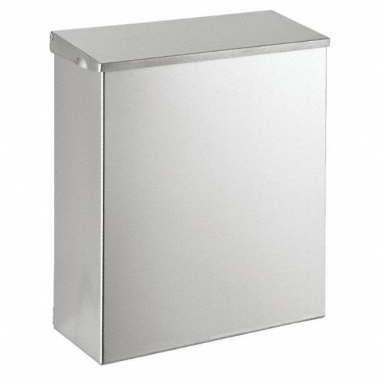 TOUGH GUY, Wall or FreeStanding, 9 in Wd, Sanitary Napkin Receptacle