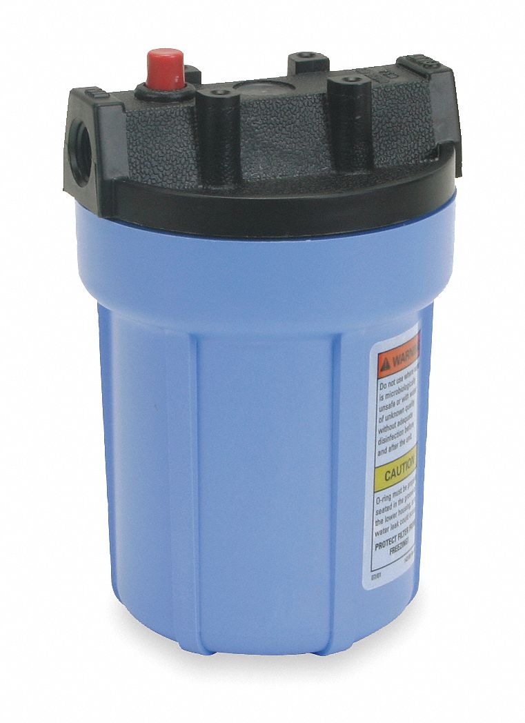 WATER FILTER SYSTEM: 5 MICRON, 2 GPM FLOW RATE, 7⅜ IN HT