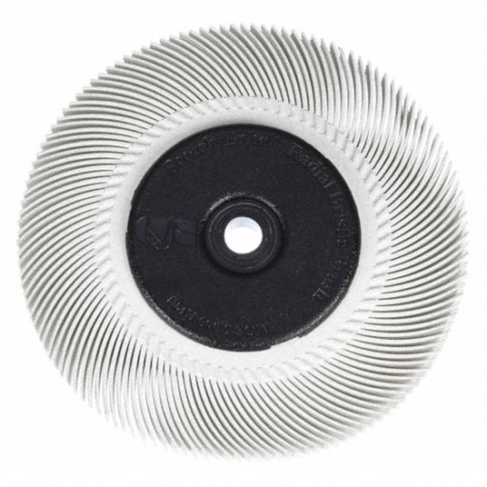SCOTCHBRITE, 6 in Brush Dia., 120 Abrasive Grit, Radial Bristle Brush 1ED4461500187747