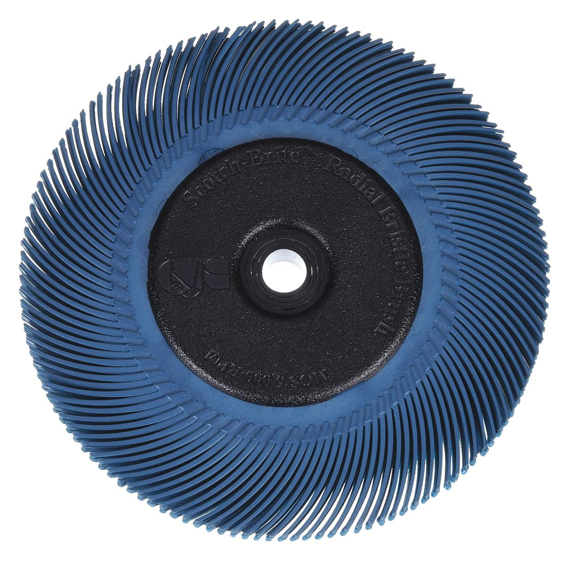 Radial Bristle Brush: Type C, 6 in Dia x 7/16 in Wd, 1 in Arbor, Ceramic, 400 Grit