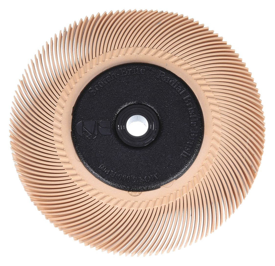 Spazzola Scotch-Brite Setole Radiali - Diametro 15.2cm, Setole Ceramica, Con Adattatore - Foto 4