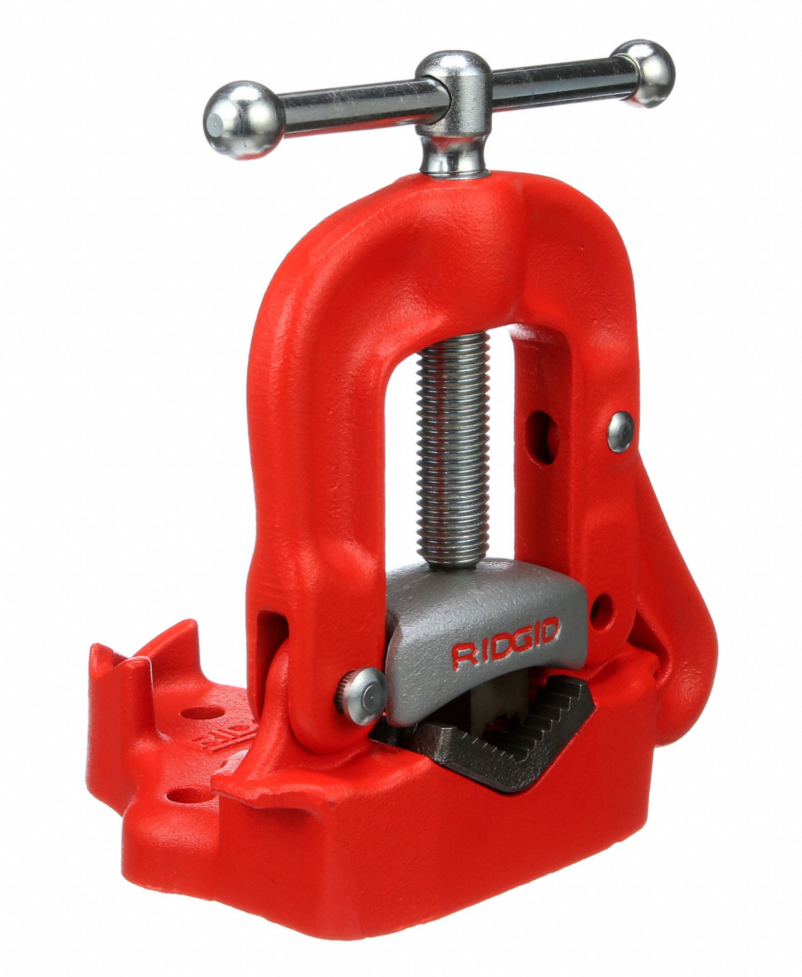 RIDGID Bench Yoke Vise: 0.13 in – 2 in Pipe Size Range, 9 1/2 in Max Ht, 9  1/2 in Min Ht, Metal