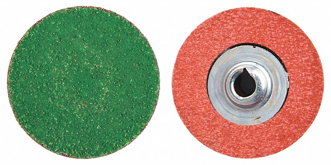 Quick-Change Sanding Disc: TS, 2", Zirconia Alumina, 120 Grit, Y Wt Polyester, BlueFire R860