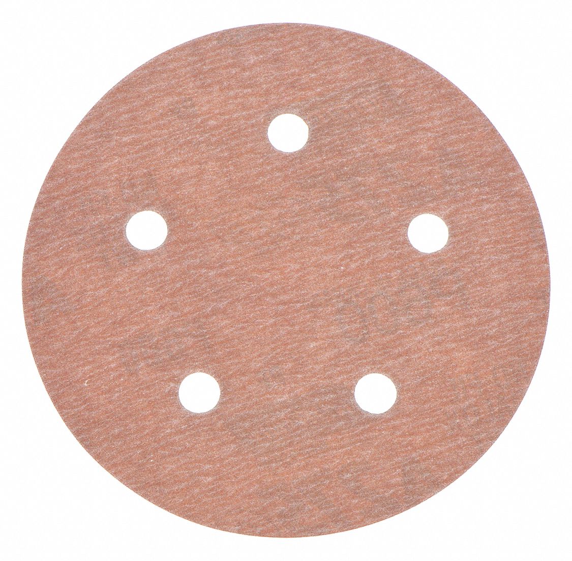 HOOK-AND-LOOP SANDING DISC, 5 IN DIAMETER, 5 HOLE, ALUMINUM OXIDE, P400 GRIT, B WEIGHT PAPER, A275OP