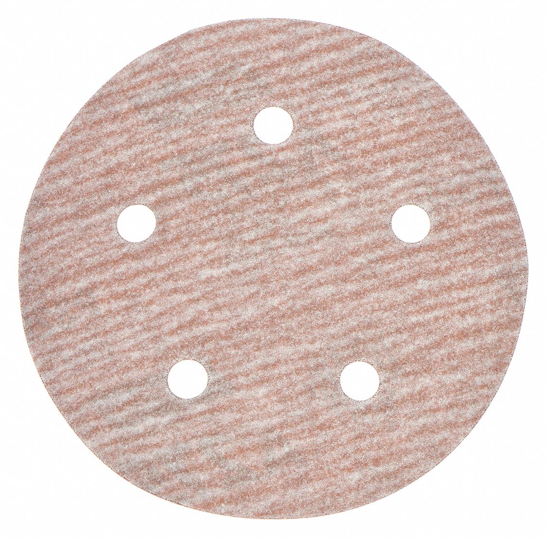 Hook-and-Loop Sanding Disc: 5 in Dia, 5 Hole, Aluminum Oxide, P320 Grit, B Wt Paper, A275OP