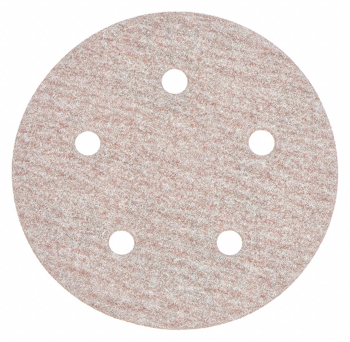 HOOK-AND-LOOP SANDING DISC, 5 IN DIAMETER, 5 HOLE, ALUMINUM OXIDE, P120 GRIT, B WEIGHT PAPER, A275OP