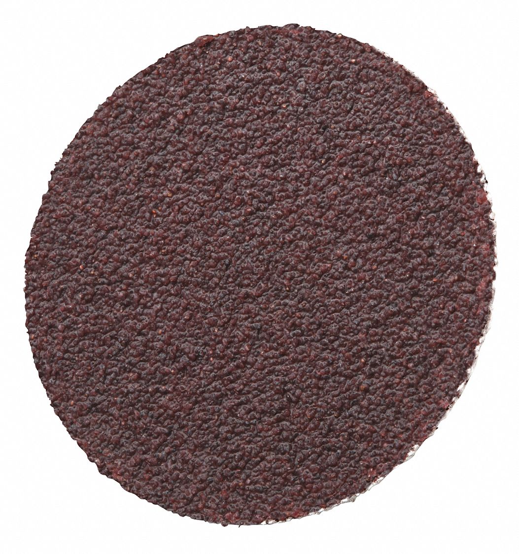 Quick-Change Sanding Disc: TR, 1", Aluminum Oxide, 36 Grit, YF Wt Polyester, 361F, 50 PK