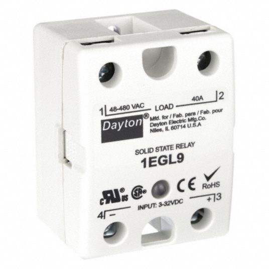 Dayton Surface Mounted 40 A Max Output Current Solid State Relay 1egl91egl9 Grainger 