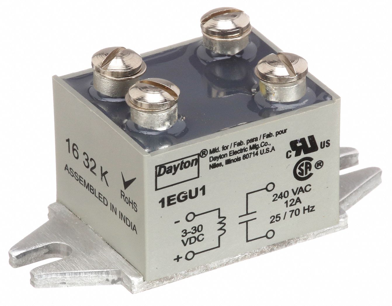 MINIATURE SOLID STATE RELAY, SURFACE MOUNTED, 12 A MAX OUTPUT CURRENT, TRIAC, AC OUTPUT