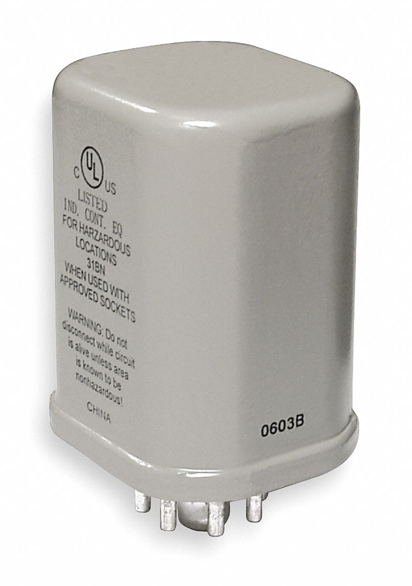 DAYTON Hermetically Sealed Relay 8 Pins Relay, DPDT, 12A 240V, 12A