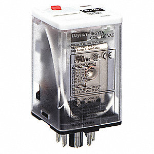 RELAY,PLUG IN,DPDT,120VAC,COIL VOLT