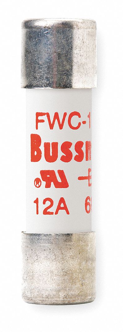 Semiconductor Fuse: FWC Series, Fast-Acting, 12 A, 600 V AC, 700 V DC DC Volt Rating, Non-Indicating