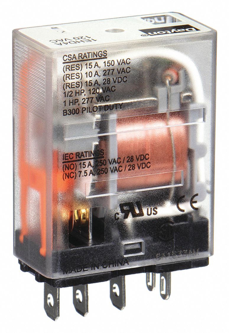 Dayton Socket Mounted A Current Rating General Purpose Relay Ehd Ehd Grainger