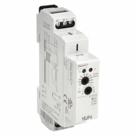 DAYTON, DINRail Mounted, 15 A Current Rating, Adjustable Current