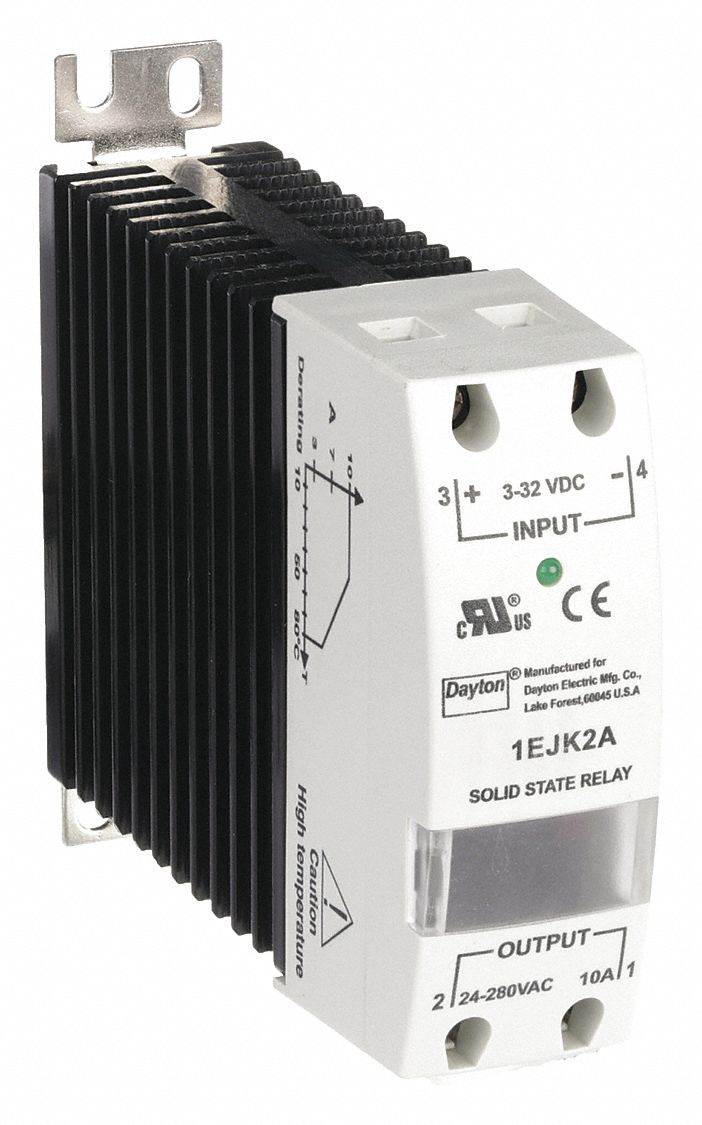 DAYTON, DINRail & Surface Mounted, 10 A Max Output Current, Solid